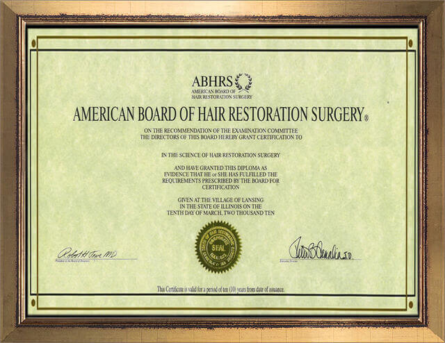 ABHRS accredited Hair Transplant HK