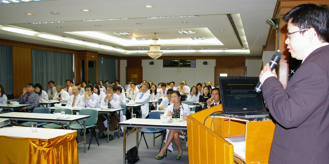 Delivering Talks to Doctors in Hospital about Hair Transplant